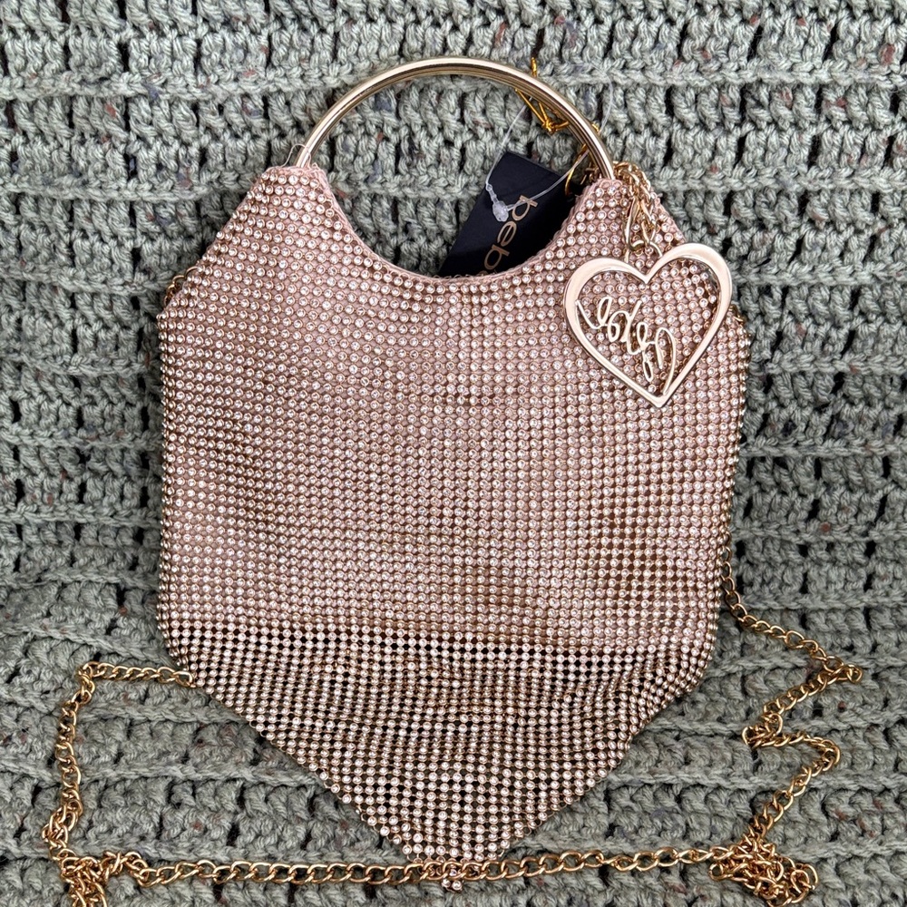 Bebe Elegant Rose Gold Women's Bag